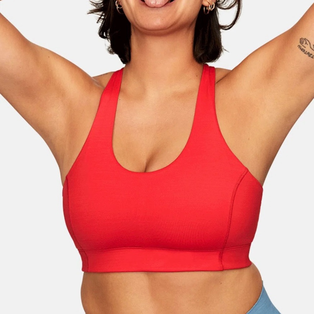 Outdoor Voices Doing Things Bra in Red